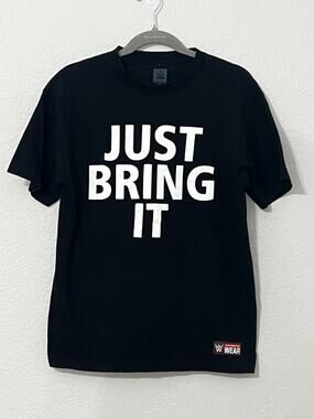 WWE Authentic Medium The Rock Just Bring It Wrestling Brahma Bull Logo TShirt